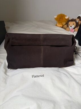 Flattered Suede Clay Clutch